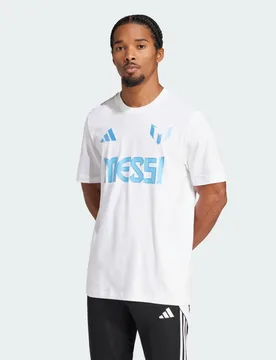 T-shirt Messi Name and Number Graphic 2XL White - Adidas - FashionsVida