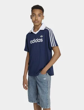 Polo Ampia Pinstripe - Blu, blu blu Bambino taglia 9-10Y - Adidas - FashionsVida
