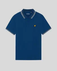 Men's Sports Tipped Polo Shirt Navy Peony