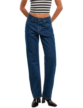 Jean Straight Fit Mid Deep Blue Washed 30 - Urban classics - FashionsVida