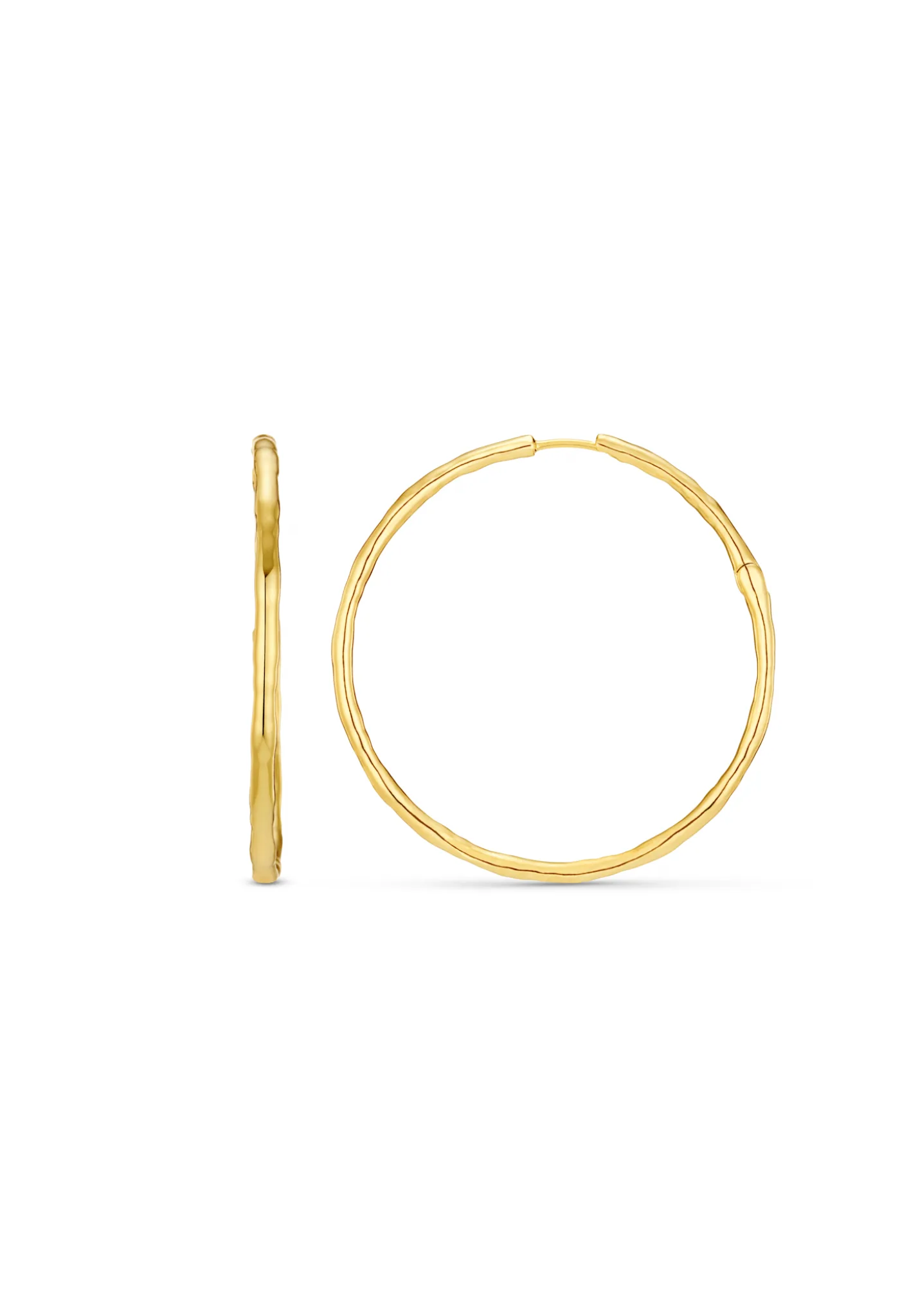 Polished Molten Large Hoop Earrings - Orelia London - FashionsVida