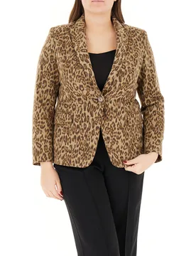 Blazer monopetto MARRONE CHIARO 52 - ELENA MIRO' - FashionsVida