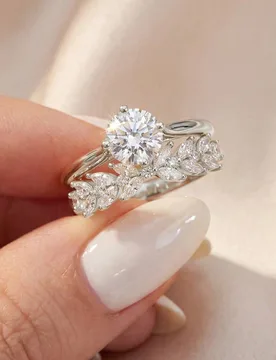 Piezas Anillo de compromiso de moissanita brillante S, anillo de boda, anillo apilable, anillo de promesa, anillo de eternidad, regalo de joyería de - Shein - FashionsVida