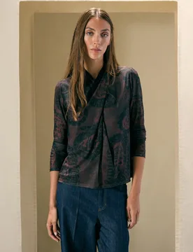 Camiseta de mujer con manga larga y estampado - Woman El Corte Inglés - FashionsVida
