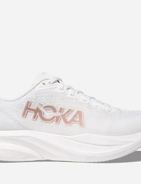 Women's Mach 7 Road Running Shoes in Frost/Rose Gold, Size 8.5 - HOKA - FashionsVida