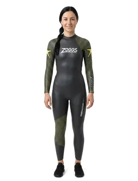 Predator Pro Woman Long Sleeve Neoprene Wetsuit Black / Yellow XS Women - Zoggs - FashionsVida