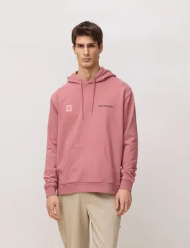Sudadera de hombre con capucha core sienna - Blue Banana - FashionsVida