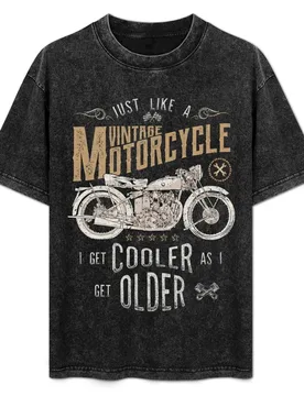 Vintage Motorcycle, Cooler As I Get Older T-Shirt Lightweight Casual Summer T-Shirt - Aliexpress - FashionsVida