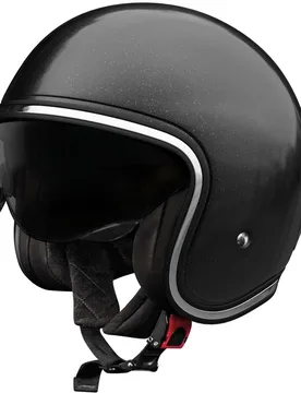 Casco Moto jet AURA Solid Nero Perla taglia S - Stormer - FashionsVida