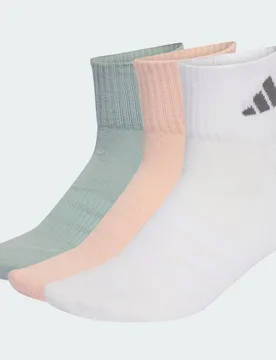 CALZINI SPORTIVI CUSHIONED ALLA CAVIGLIA CONFEZIONE DA 3 PAIA 49-51 Blush Pink / White / Wonder Sage - Adidas - FashionsVida