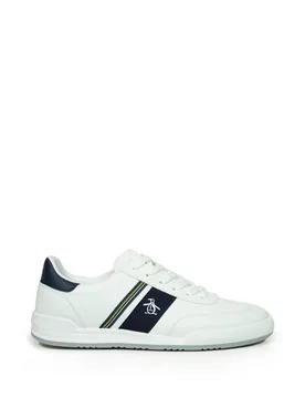 Mens 'Gaz' Cupsole Trainer - White Pu - Size Uk 9 - Original penguin - FashionsVida