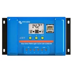 Blue Solar Pwm-lcd&usb 12/24v-regulator 10a Blue / Black One Size unisex