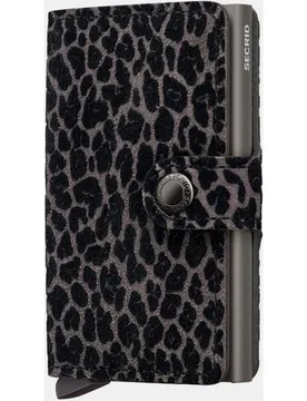 Tarjetero de piel Leo Grey con protección RFID - Secrid - FashionsVida