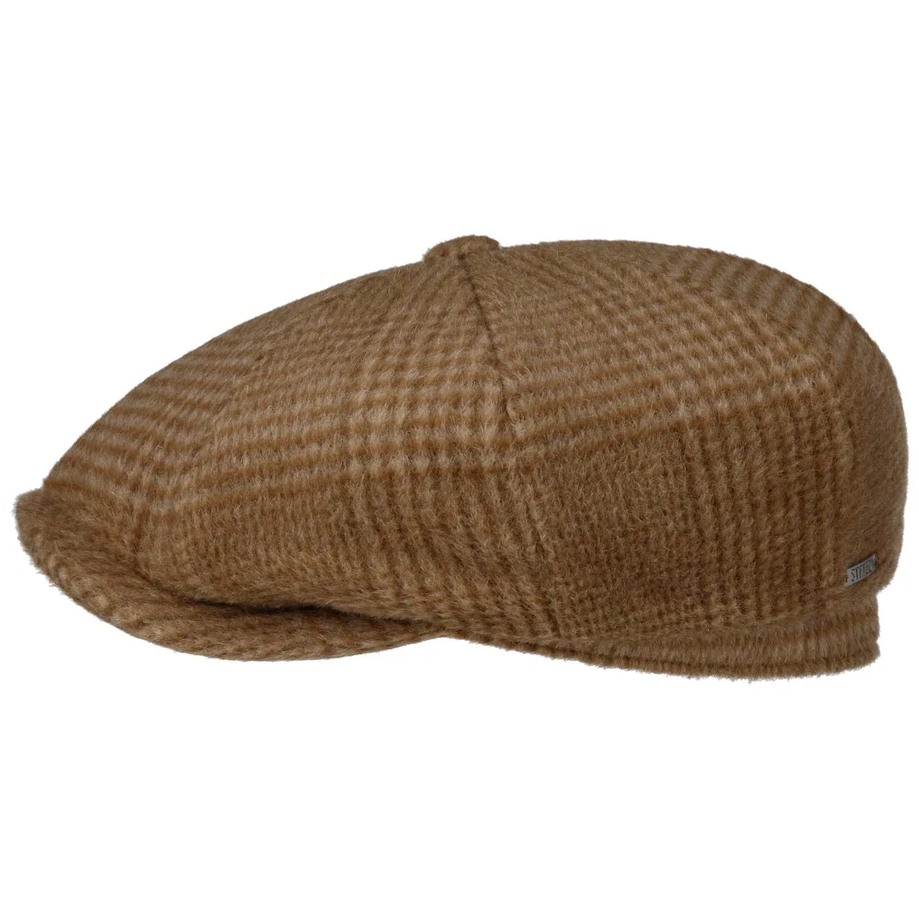 Hatteras Poundhill Wool Mix Flat Cap by - brown - Size: 60 cm - Stetson - FashionsVida