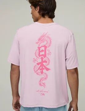 Herren Gewaschenes Rosa Übergroßes Kastenförmiges Wirbelsäulen-Print Freiliegende Naht Oberteil Washed Pink Größe XS - boohooMAN - FashionsVida