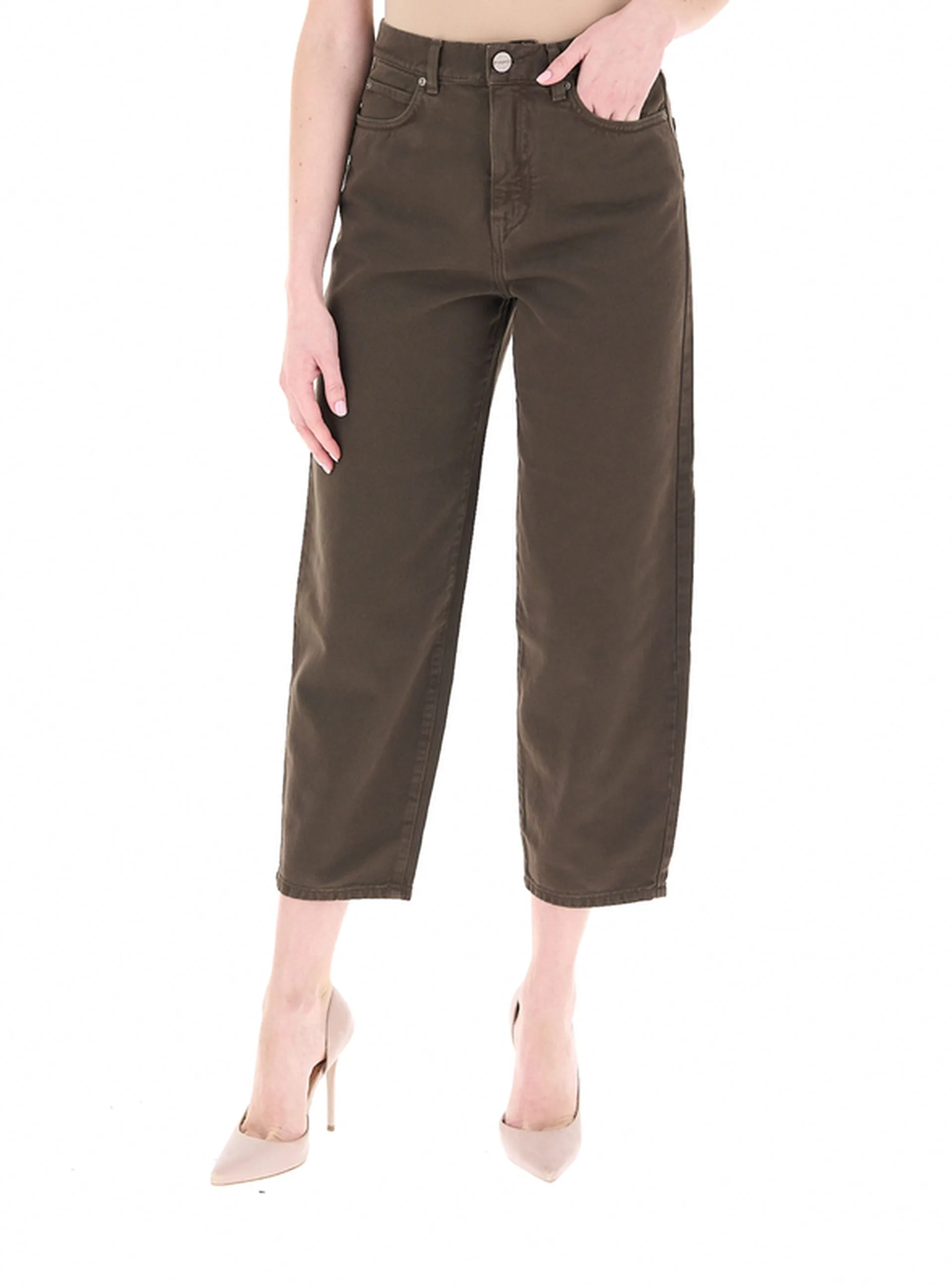 Pinko Jeans wide leg MARRONE 27 - PINKO - FashionsVida