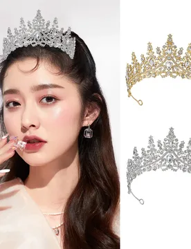 Bridal Headwear - A Golden Lady Fashion Wedding Crown, Rhinestone Classic Princess Tiaras - Aliexpress - FashionsVida