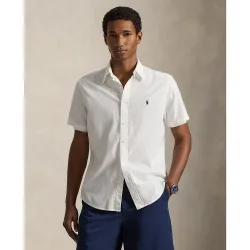 Camisa de manga corta tejido seersucker de hombre