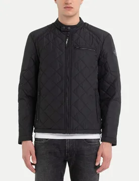 Gesteppte Bikerjacke Schwarz 3XL - Replay - FashionsVida