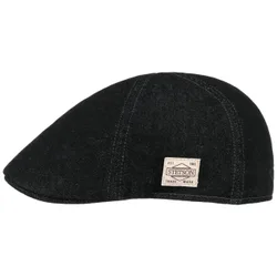 Texas Robust Denim Flat Cap by - black - Size: L (58-59 cm)