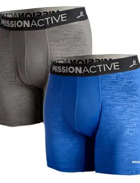 Boxers Performance 2 Unités Charcoal / Royal Blue S - Mission - FashionsVida