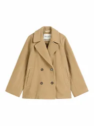 Chaqueta de lana marrón claro 36