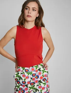 Camiseta de mujer sin mangas ajustada - Trucco - FashionsVida
