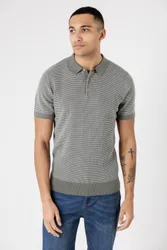 Mens Cotton Short Sleeve Button-Up Polo Shirt