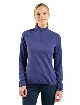 Zeroweight Warm Half Zip Sweatshirt Skipper Blue XL Women - Odlo - FashionsVida