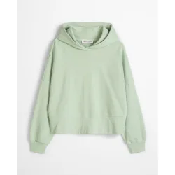 Sudadera de mujer con capucha relajada con algodón reciclado
