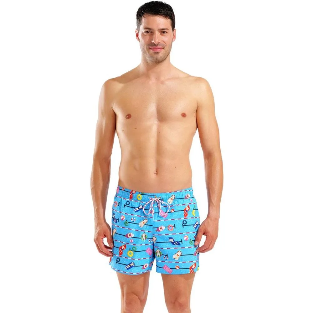 Bañador corto de hombre Water Prints - Arena - FashionsVida