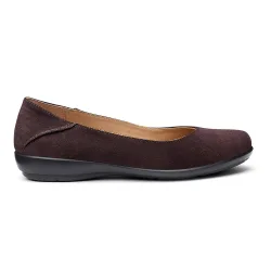 Women's Wide Fit 'Birdie' Ballerina Pumps in Chocolate Size: 9 - Chocolate - Size: 9