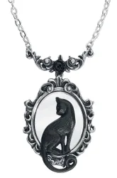 Gothic Halskette - Feline Felicity - für Damen - silberfarben - Frauen - female