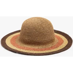 Sombrero de mujer con detalle decorativo de rayas