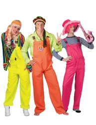 Latzhosen Gruppenkostüm Fasching bunt neon - male