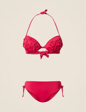Haut de maillot de bain push-up avec broderie et slip - TWINSET - FashionsVida