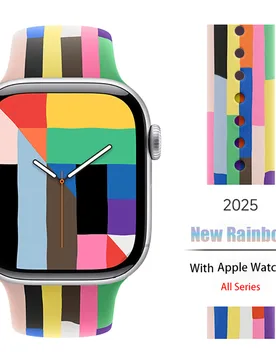 Pieza Correa de silicona deportiva compatible con Apple Watch Band de 40mm, 42mm, 41mm, 38mm, 44mm, 46mm, 45mm, 49mm para hombres/mujeres, pulsera com - Shein - FashionsVida