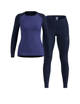 Conjunto de ropa interior funcional para mujer ACTIVE WARM ECO azul oscuro L - Odlo - FashionsVida