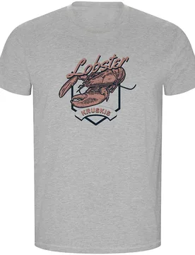 Seafood Lobster Eco Short Sleeve T-shirt Heather Grey S Men,Women - Kruskis - FashionsVida
