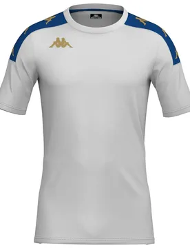 T-shirt à Manches Courtes Gianto White / Blue Sapphire S - Kappa - FashionsVida