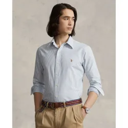 Camisa de hombre oxford azul