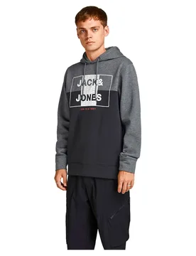 Sweat à Capuche Star Black L - Jack & jones - FashionsVida