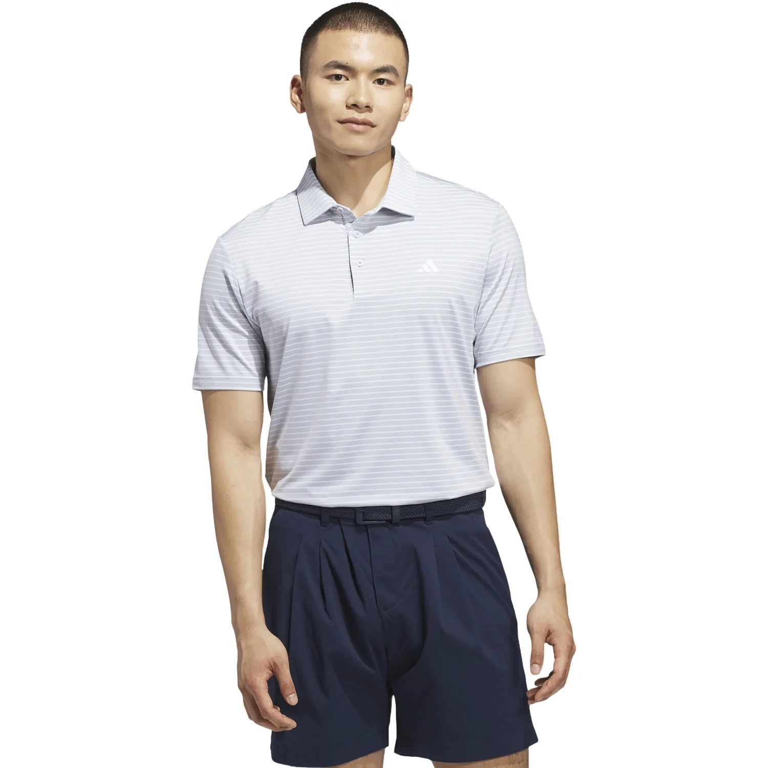 Polo Performance Two-Color Stripe, hellgrau/weiß xxl - Adidas - FashionsVida