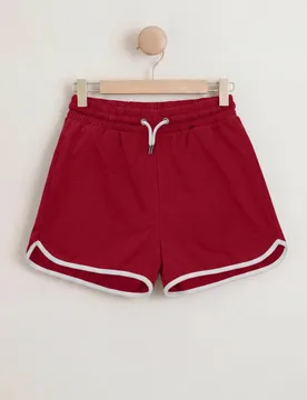Women's Comfort Contrast Trim Walking Jersey Shorts in Red Size: 14 - Red - Size: 14 - Enorsia - FashionsVida