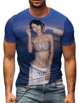 Daily Wear Loose Outdoor Adventure Men's 3D Printed Short-Sleeve T-Shirt - 3D Crew Neck T-Shirt - Aliexpress - FashionsVida