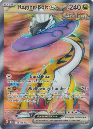 Pokemon SV Temporal Forces 196/162 Raging Bolt ex (Full Art) - Pokémon - FashionsVida