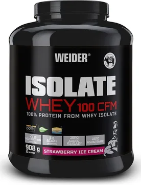 Isolate Whey 100 CFM 908g Fresa - Weider - FashionsVida