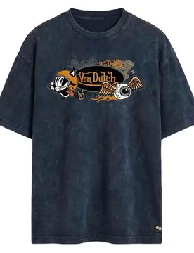Maglietta A Maniche Corte Vd/1/h/tr/cat/nv Navy S - Von dutch - FashionsVida