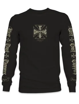 Langarmshirt - WCC GANGSCRIPT LONG SLEEVE - BLACK - M bis 3XL - für Männer - Größe M - schwarz - Männer - male - West Coast Choppers - FashionsVida
