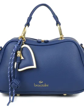 Candy Bauletto a mano e tracolla B19111 Blu - Braccialini - FashionsVida